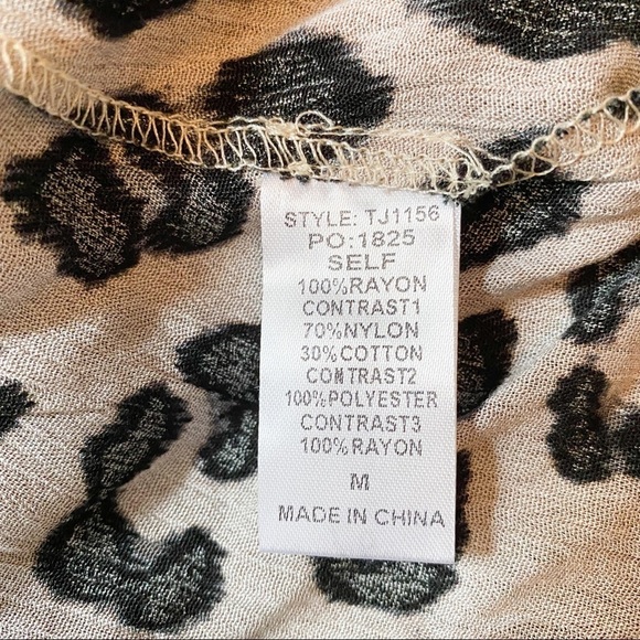 Gigi O Long Animal Print and Lace Kimono - Picture 8 of 8